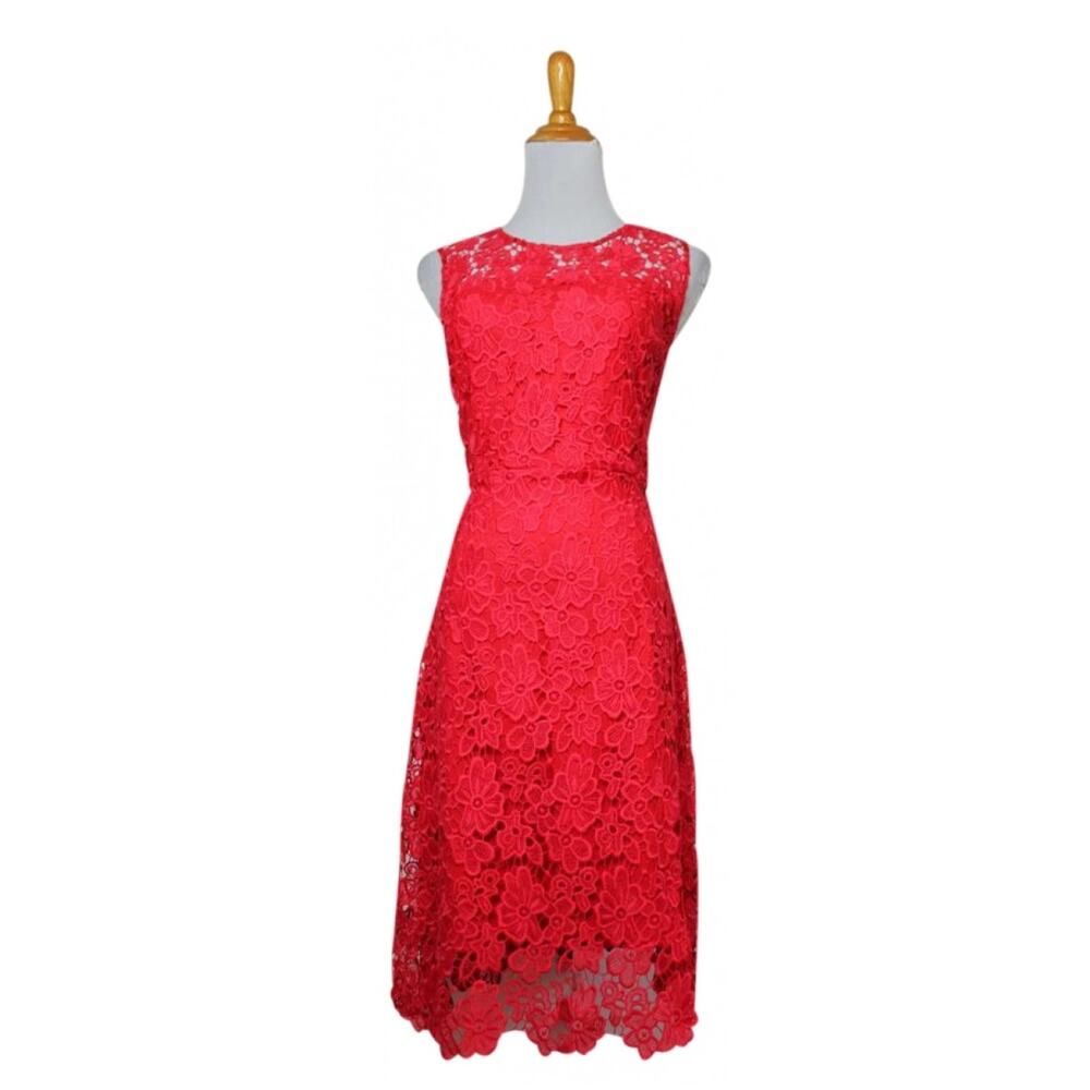 NEW NWT ELIE TAHARI FLORAL GUIPURE LACE SLEEVELESS DRESS 6!